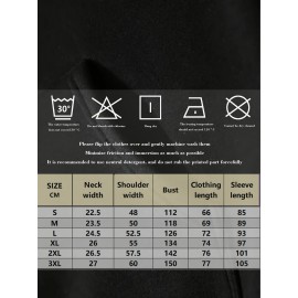 American Street Style Trendy Printed Hoodie | Outdoor Casual Street Vibe, Fashionable Sweatshirt for Autumn & Winter, Fun Print Patterns, Warm Casual Hoodie, Super Cool, Geometric-pattern, Hooded, Pullover, Regular Fit, Perfect for Men