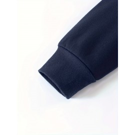 [Pullover for Casual Attire] Thick Warm Solid Color Hooded Sweatshirt | Casual Loose Fit Sweater with Front Pocket, Machine Washable for Fall Winter (Solid Color Options)