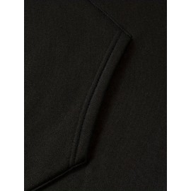 [Pullover for Casual Attire] Thick Warm Solid Color Hooded Sweatshirt | Casual Loose Fit Sweater with Front Pocket, Machine Washable for Fall Winter (Solid Color Options)