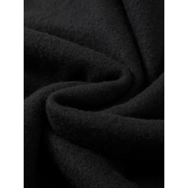 [Pullover for Casual Attire] Thick Warm Solid Color Hooded Sweatshirt | Casual Loose Fit Sweater with Front Pocket, Machine Washable for Fall Winter (Solid Color Options)