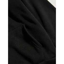 Men's Black Christmas Hooded Sweatshirt with Clark 