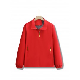 Men'S Heavy-Duty Hooded Jacket - Full-Zip Outdoor Coat with Full-Zip Front Closure, Stand Collar & Zippered Pockets - Windproof & High Quality Winter Jacket for Hiking, Running, Camping, Casual Attire - Thermal Insulated Winter Coat for Men - Ideal