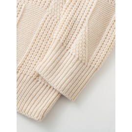 Men's Solid Color Knit Sweater - Beige//White/Gray/Navy/Brown - Long Sleeve Lapel Collar Button-Front Closure, Thick Warm Winter Sweater for Casual & Formal Wear, Versatile Layering Essential for Autumn and Winter, Easy Care (Hand Wash/Dry Clean) - Men's Fashion Sweater with Classic Turtleneck Design, Smooth Texture, and Minimalist Style for Casual Attire in Neutral Tones