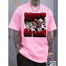 Men's Casual Graphic T-Shirt - Vibrant Red 