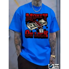 Men's Casual Graphic T-Shirt - Vibrant Red 