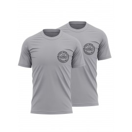 Men's Custom Gym T-Shirts Personalized with Your Logo/Photo/Text - Quick-Dry Breathable Fabric, Custom Fit for Team Uniforms, Fitness Training & Corporate Events - Upload Your Own Design for Branding & Gifts - Machine Washable Athletic Shirts - Round Neck Geometric Pattern for Men - Ideal for Workouts & Team Wear - Soft & Comfortable Custom Short Sleeve T-Shirt, Customised T Shirt