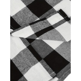 Trendy Checkered Vintage Plaid Colorblocking Men'S Casual Shirt with Chest Pocket, Grid Pattern Top for Spring and Autumn Wear, Comfortable Stylish Design