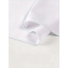 Men'S Polyester Casual Dress Shirt - Solid Color, Button-Up, Lapel Collar, Moderate Stretch, Comfortable Design for All Seasons, 120g/㎡, Casual Wear|Modern Casual Shirt|Sleek Appearance