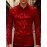 Men'S Red Brocade Shirt - Long Sleeve Slim Fit Business Wedding Party Formal & Casual Shirt with Classic Collar, Non-Stretch Fabric for Office, Events
