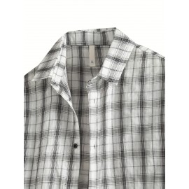 [Trendy Summer Shirt] Trendy Men's Summer Plaid Shirt | Short Sleeved Casual Loose Versatile Top Coat