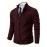 Men's Business Cable-Knit Sweater Jacket with Stand-Up Collar - Machine Washable Gray Winter Office Sweater Coat, Long Sleeve Casual to Meeting Wear, Gym Compatible for Professional & Everyday Use - Solid Color Mature Style